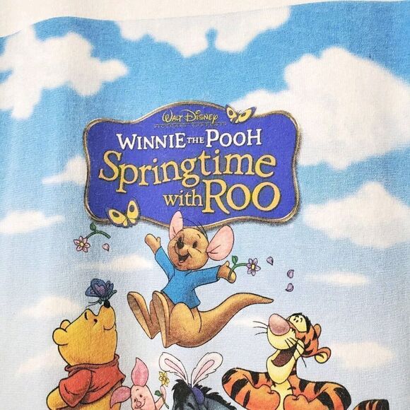 VTG 90s Winnie The Pooh Springtime With Roo T Shirt Size L Graphic Print - Picture 4 of 10